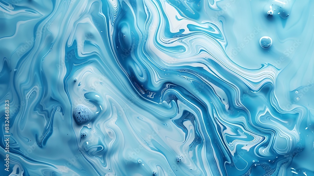 Cyan Dreams: Mesmerizing Marble Hexagon Design Cyan Dreams: Mesmerizing Marble Hexagon Design