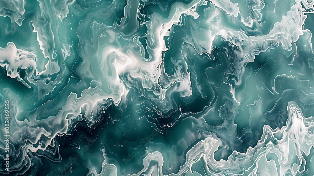 Mesmerizing Cyan Marble Hexagons: Abstract Artistry Mesmerizing Cyan Marble Hexagons: Abstract Artistry
