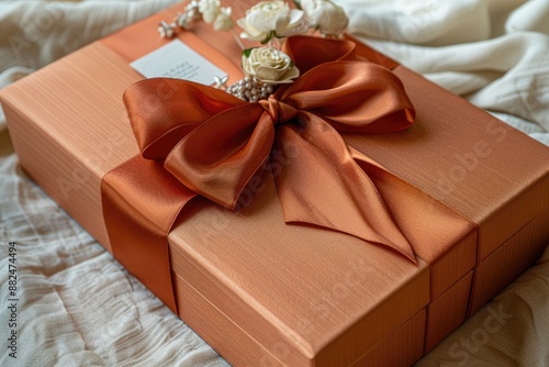 Luxury Gift Box with Satin Ribbon and Tag