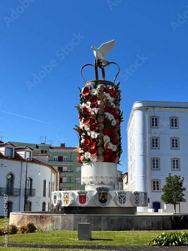 Rotunda do Tabuleiro in Tomar, on the Camino de Santiago, the St. James way of Portugal, Turism, Pilgramage landmark