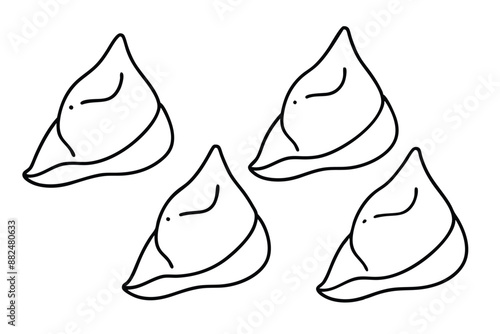 Samosas Line Art Graphic Design