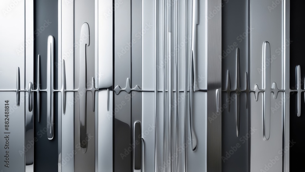 Abstract metallic textures in silver and black Abstract metallic textures in silver and black