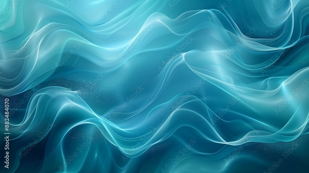 Obraz premium Abstract shape glowing with curvy neon lines on a blue background.