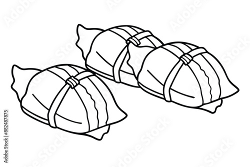 Tamales Line Art Artwork Mexican Food Hand Drawing Illustration