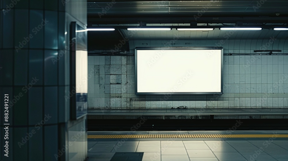 Canvas Poster Hanging at Metro Station