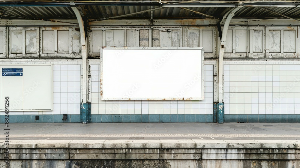 Blank Poster Display at the Train Station Blank Poster Display at the Train Station