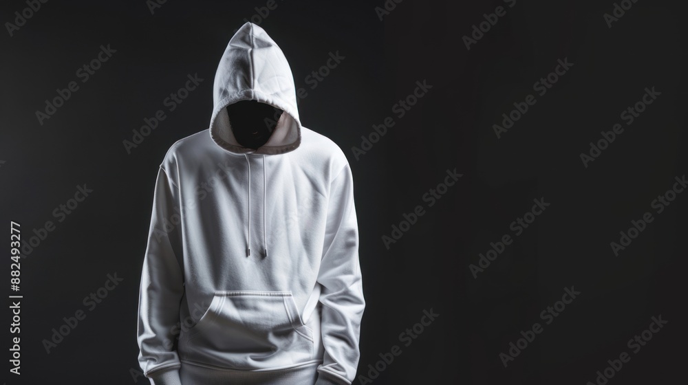 Mysterious Figure in a White Hoodie Mysterious Figure in a White Hoodie