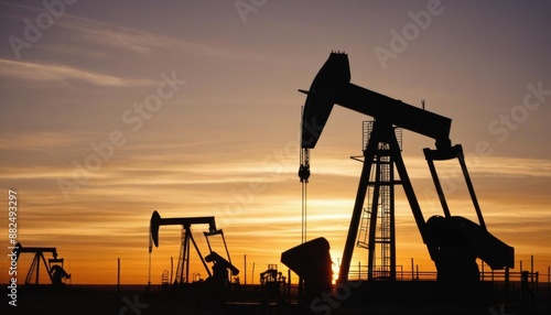 company drilling oil rig sunrise silhouette energy markets sunset growth industrial fuel silhouette 