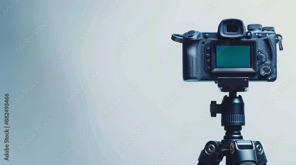 4K action camera with tripod on white background 4K action camera with tripod on white background