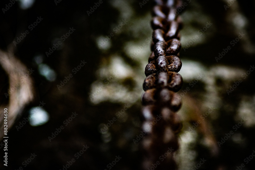 rusty metal chain rusty metal chain