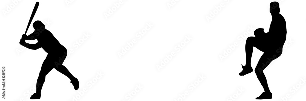 Baseball silhouette illustration background Baseball silhouette illustration background
