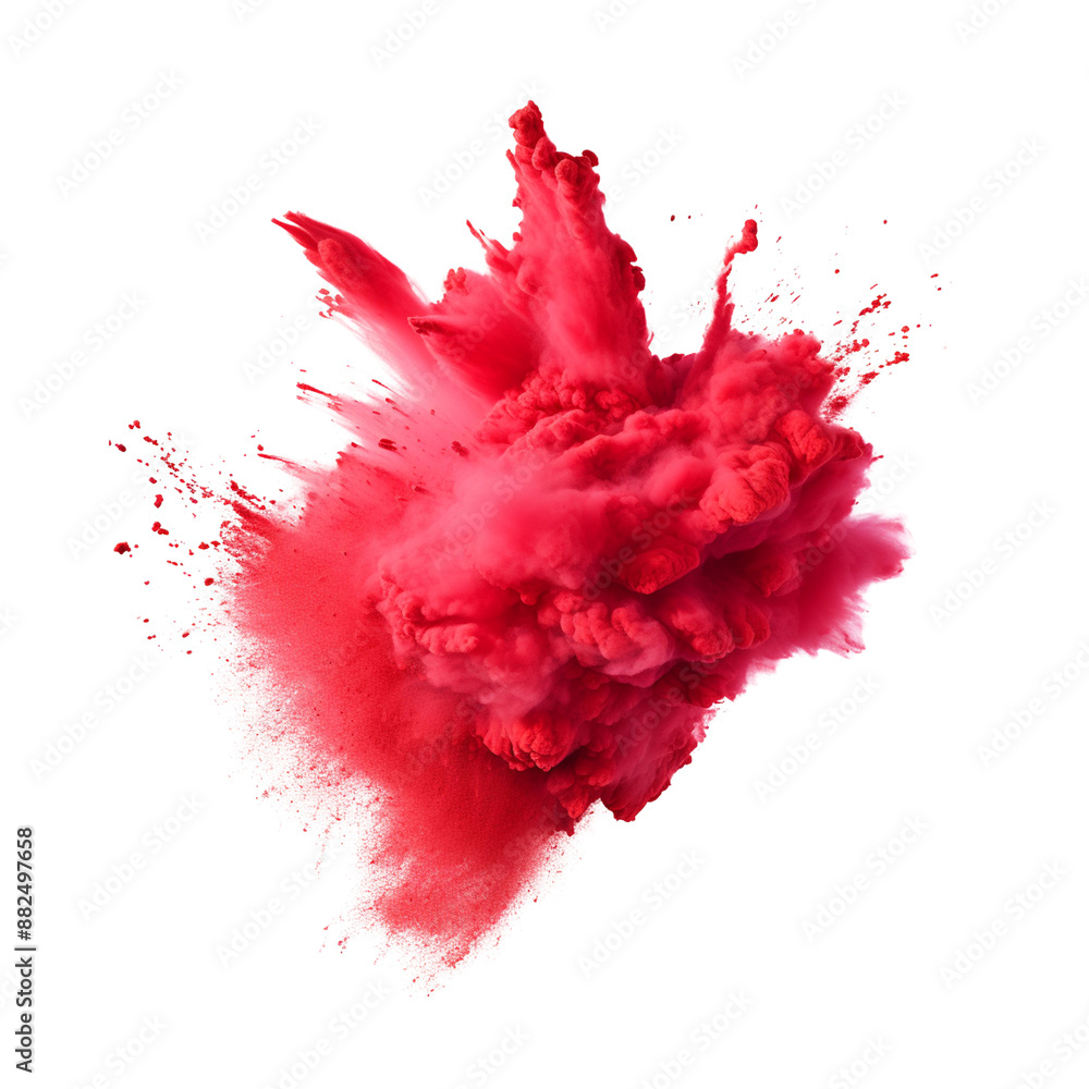 explosion of red powder isolated on white background png explosion of red powder isolated on white background png