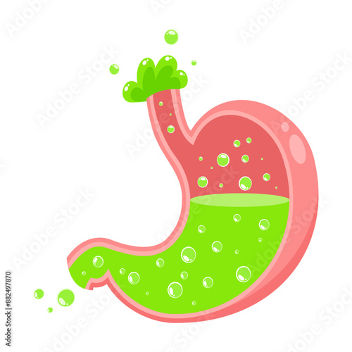 Nauseous stomach vector illustration graphic icon symbol