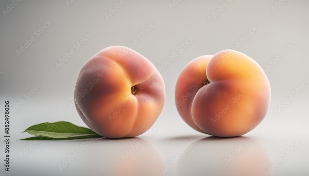 Peach fruit with isolated on white background Peach fruit with isolated on white background