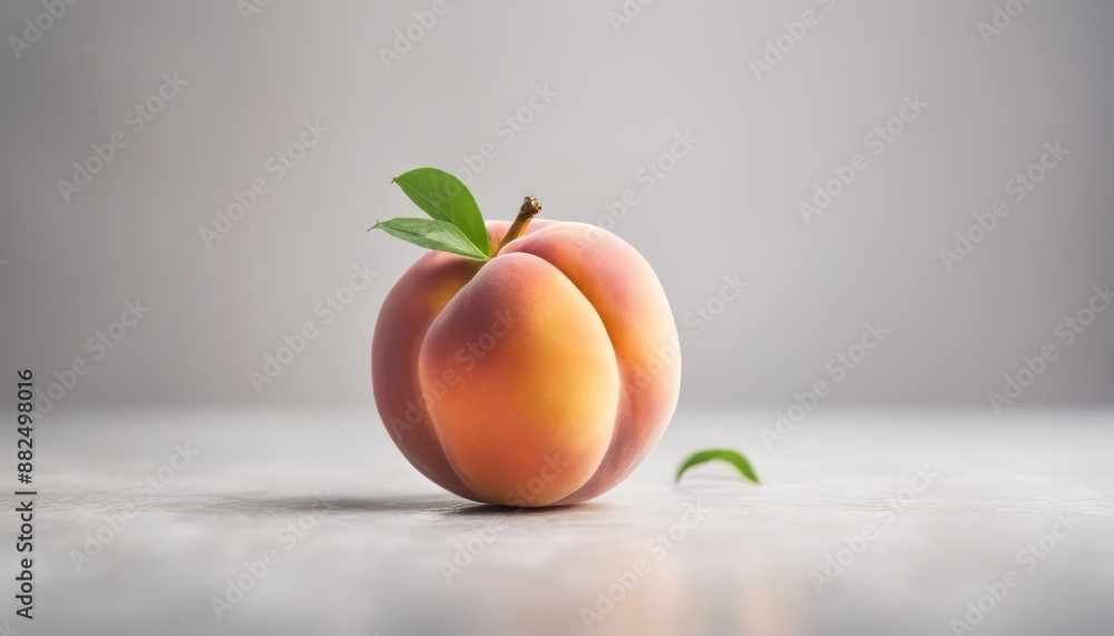 Peach fruit with isolated on white background Peach fruit with isolated on white background