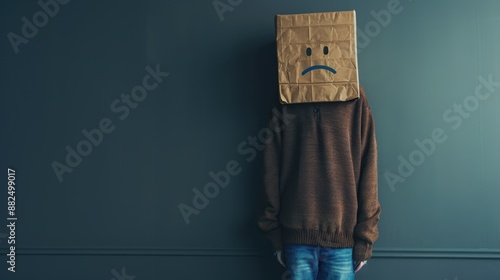 The person with sad face bag photo