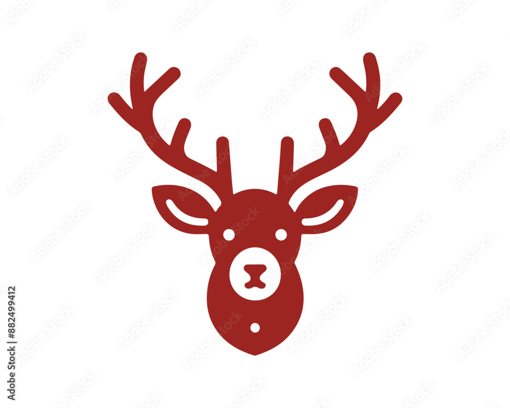 christmas reindeer with red ribbon christmas reindeer with red ribbon