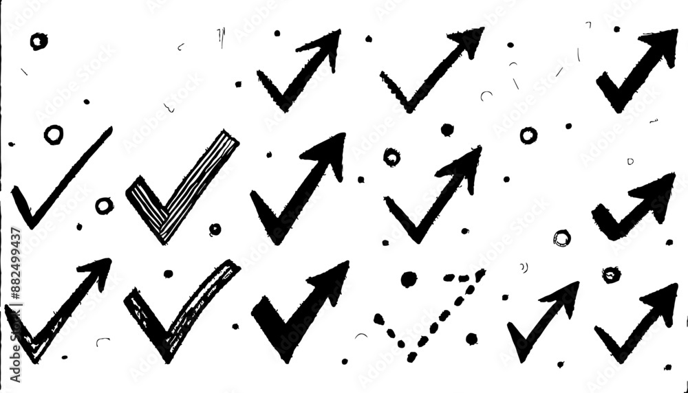 Chalk scribble arrow, line brush set. Crayon arrow, underline, handwritten mark check elements. Vector hand drawn scribble crayon, marker sketch brush texture. Rough chalk vector illustration Chalk scribble arrow, line brush set. Crayon arrow, underline, handwritten mark check elements. Vector hand drawn scribble crayon, marker sketch brush texture. Rough chalk vector illustration