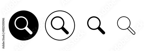 Search icon vector isolated on white background. Glass vector icon. search magnifying glass icon. Find