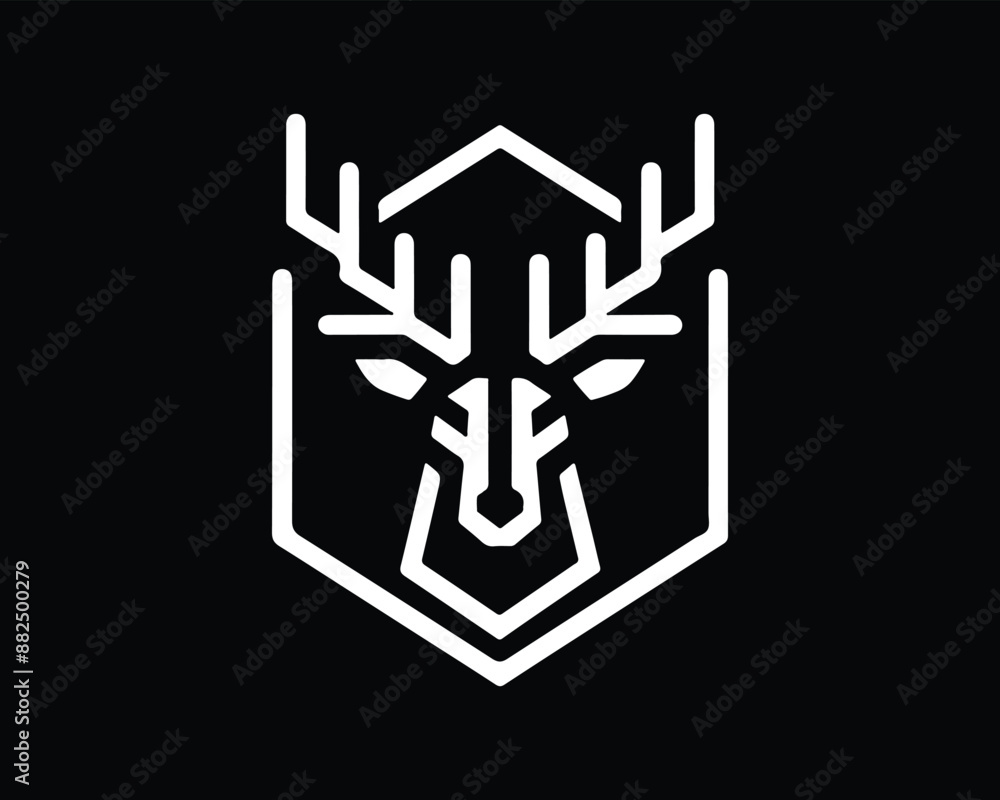 Reindeer logo design vector illustration Reindeer logo design vector illustration