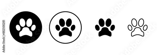 Paw icon vector isolated on white background. Paw Print icon