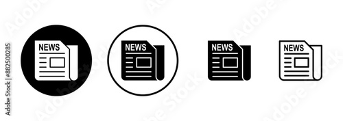 Newspaper icon vector isolated on white background. news paper icon vector