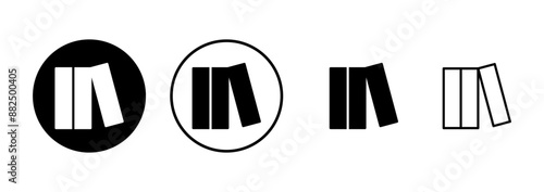 Library icon vector isolated on white background. Book icon vector