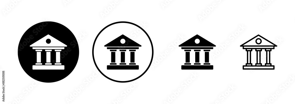 Bank icon vector isolated on white background. bank vector icon, museum, university Bank icon vector isolated on white background. bank vector icon, museum, university