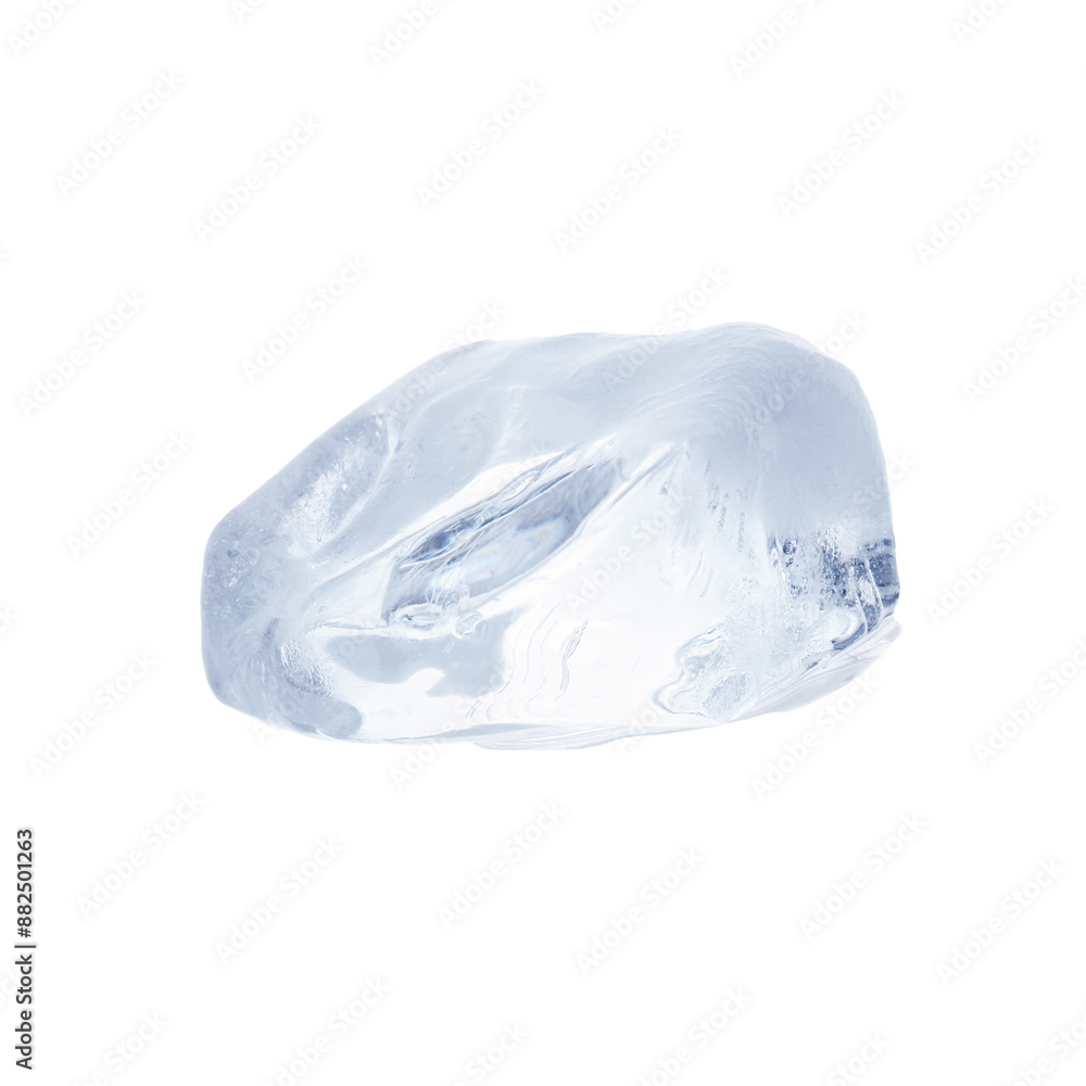 Piece of clear ice isolated on white Piece of clear ice isolated on white