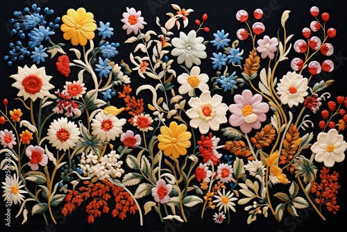 Explore the narrative woven into Portuguese Arraiolos embroidery photo