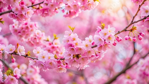 Soft focus pink cherry blossom tree in full bloom, nature, flowers, spring, beautiful, pink, blossoms, trees, bloom, soft focus