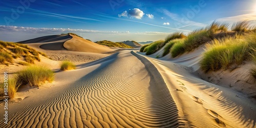 Sandy track winding through undulating dunes upscaled, sandy, track, winding, undulating, dunes, upscaled, nature photo