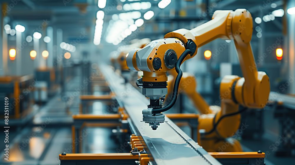 Industrial robots on the modern factory floor Industrial robots on the modern factory floor