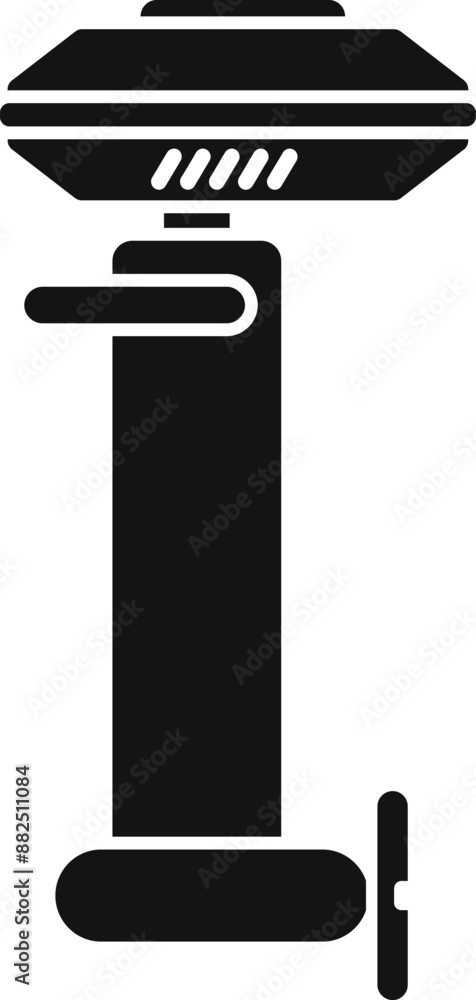 Black silhouette icon of a hand blender standing on a kitchen countertop Black silhouette icon of a hand blender standing on a kitchen countertop