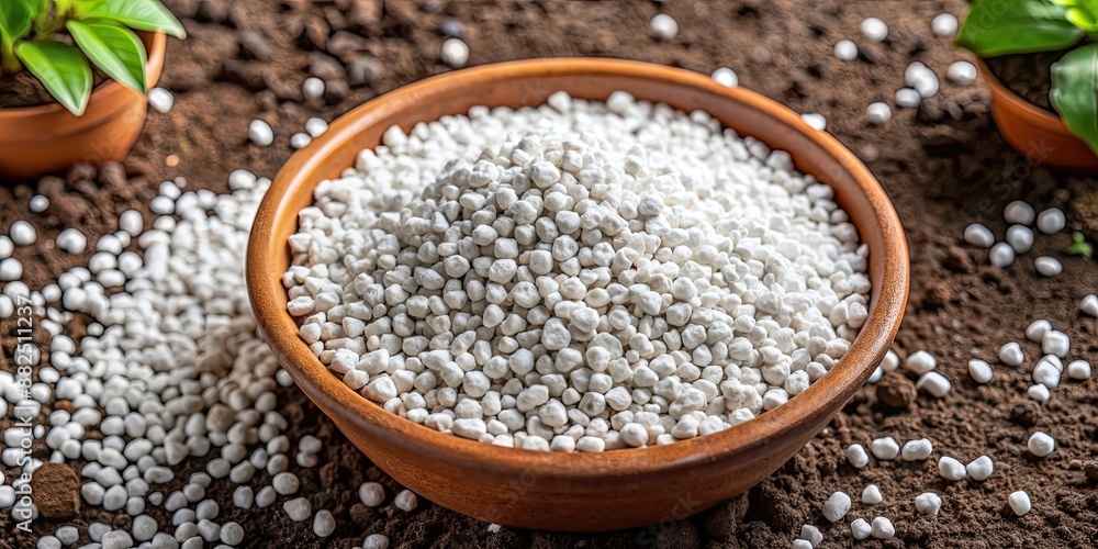 Perlite mixed into potting soil for improved drainage and compaction prevention , perlite, lightweight Perlite mixed into potting soil for improved drainage and compaction prevention , perlite, lightweight