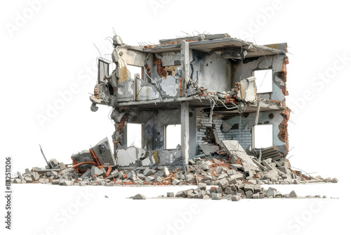 Collapsed Building Rubble PNG Transparency Isolated Image