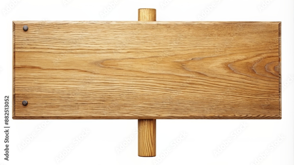 A wooden sign with a hammer on top of it A wooden sign with a hammer on top of it