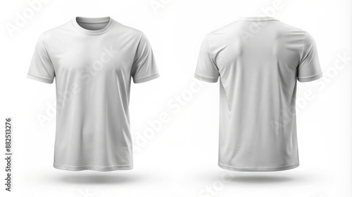 The front and back of a white t-shirt