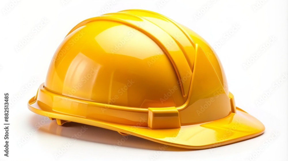 A yellow hard hat with a black rim A yellow hard hat with a black rim