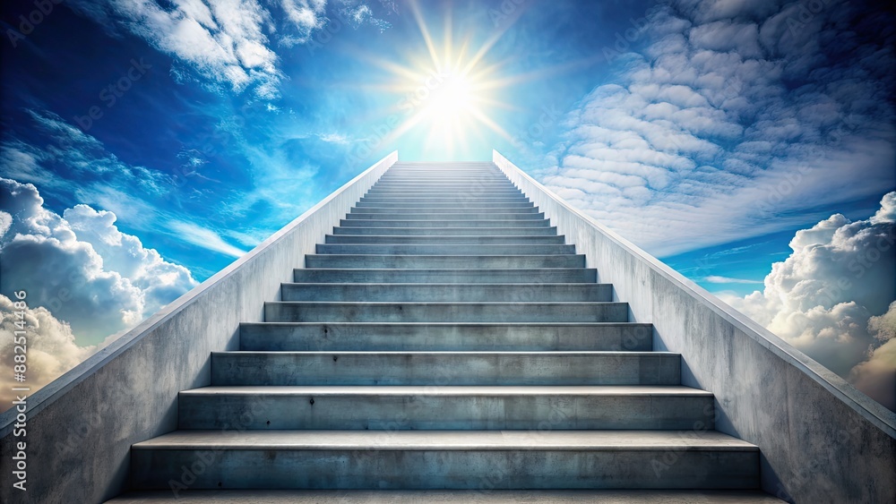 Stairway leading up to the sky , stairway, upward, steps, clouds, sky, ascent, high, climb, heaven, dream, ethereal Stairway leading up to the sky , stairway, upward, steps, clouds, sky, ascent, high, climb, heaven, dream, ethereal