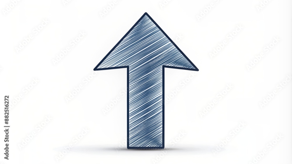 Simple, yet elegant, hand-drawn vector arrow illustration in minimalist style, pointing upwards on a clean, white background, conveying direction. Simple, yet elegant, hand-drawn vector arrow illustration in minimalist style, pointing upwards on a clean, white background, conveying direction.