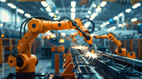 Industrial robots on the modern factory floor