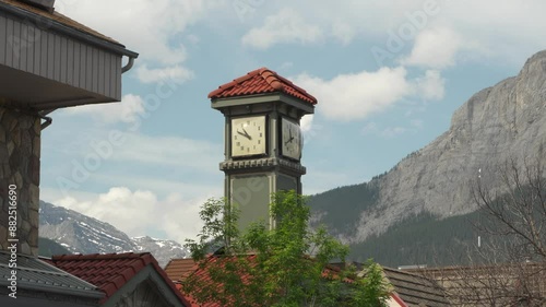 Wallpaper Mural A clock tower on Main Street (8th St) in Canmore, Alberta. Torontodigital.ca