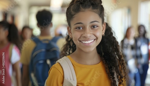 Smiling Schoolgirl