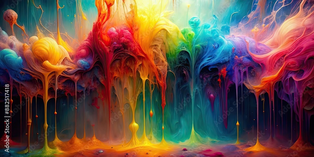 Vibrant abstract painting with cascading liquid hues , abstract, painting, vibrant, colors, cascading, liquid, hues, symphony Vibrant abstract painting with cascading liquid hues , abstract, painting, vibrant, colors, cascading, liquid, hues, symphony
