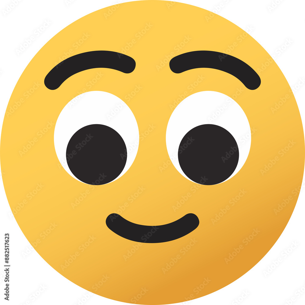 Fototapeta premium emoticon cute yellow emoji