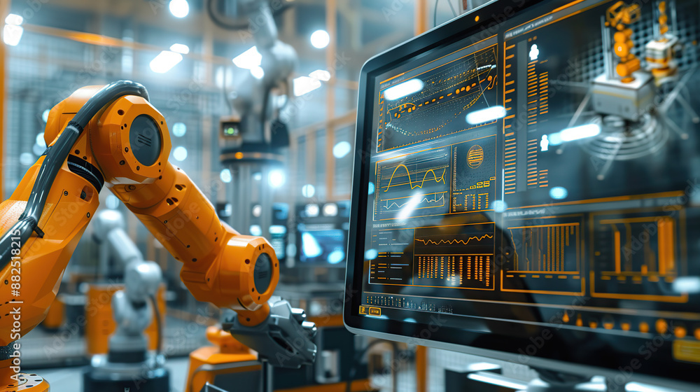 Industrial robots on the modern factory floor Industrial robots on the modern factory floor