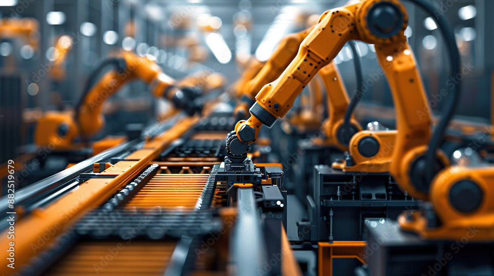 Industrial robots on the modern factory floor Industrial robots on the modern factory floor