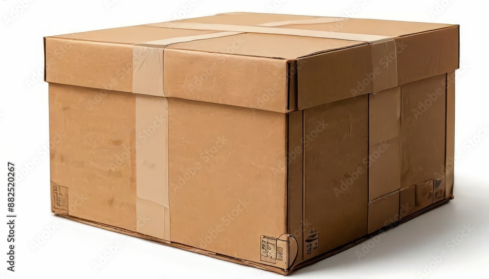 Cardboard Box with Logistics and Shipping Information. Cardboard Box with Logistics and Shipping Information.