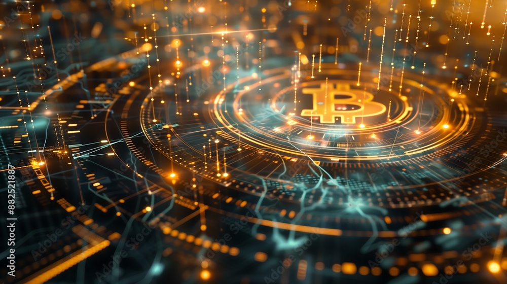 digital technology bitcoin background digital technology bitcoin background